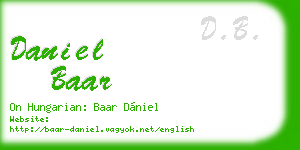daniel baar business card